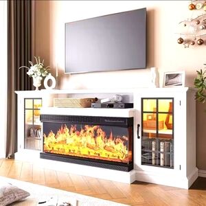 68" Fireplace TV Stand for TVs up to 78 Inch, Entertainment Center with 36" Elec